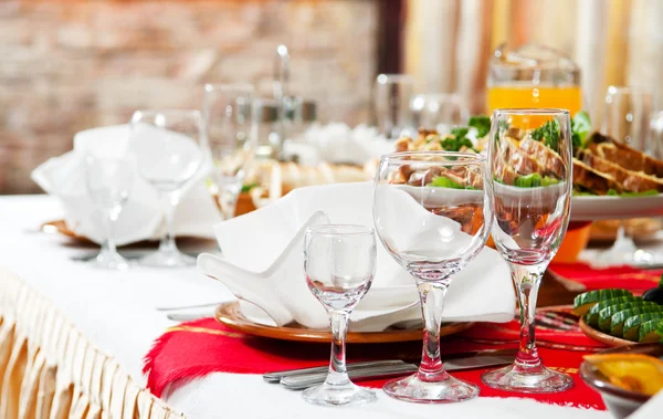 Dekoracja stołu gastronomicznego — Zdjęcie stockowe