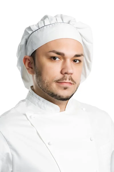 Retrato facial de chef isolado — Fotografia de Stock