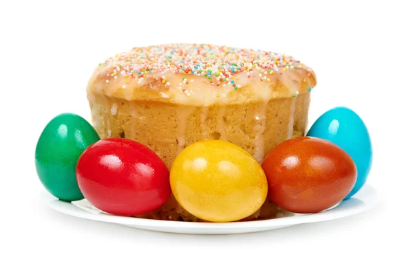 stock image Easter cake with eggs