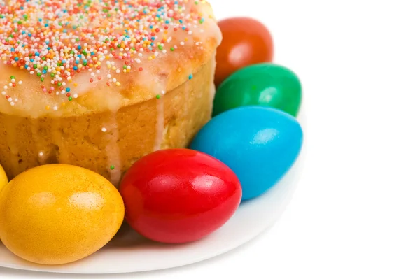 stock image Easter cake with eggs
