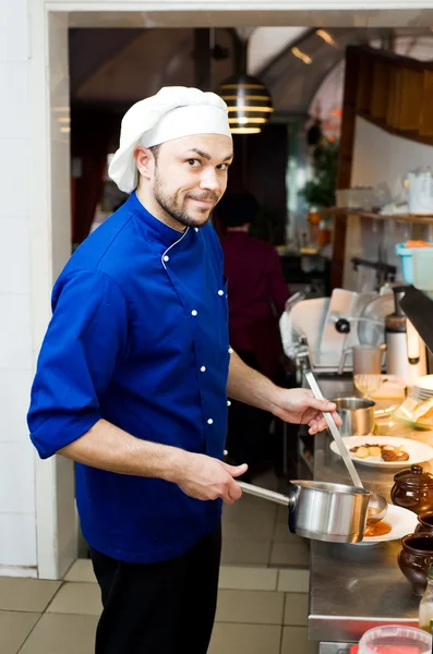 Chef con scoop — Foto Stock
