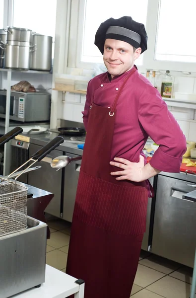 Šéfkuchař s lopatkou — Stock fotografie