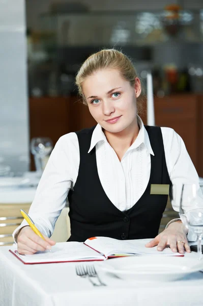 Restaurant manager woman at work place Royalty Free Stock Images