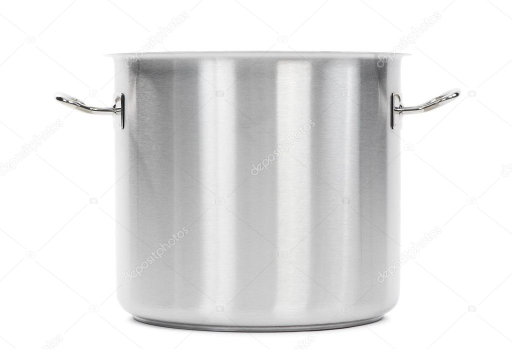 Metal cooker pot isolated