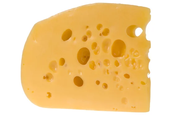 Φέτα κίτρινο τυρί που απομονώνονται — Φωτογραφία Αρχείου