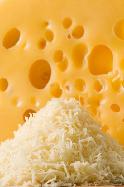 Hill of cheese shredded shavings — Stock Photo, Image