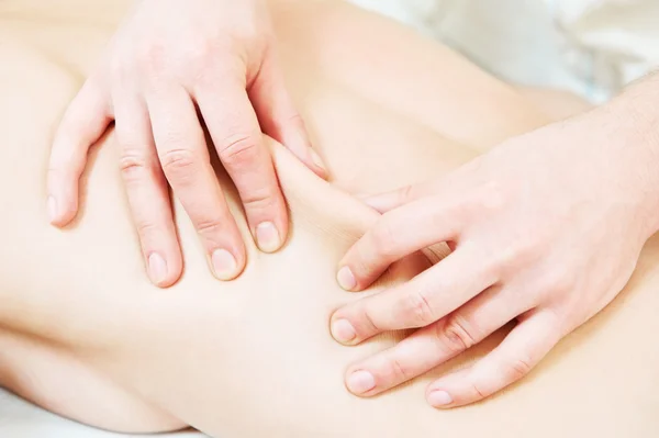 Técnica de massagem médica manual — Fotografia de Stock
