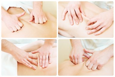 Massage technique composition clipart