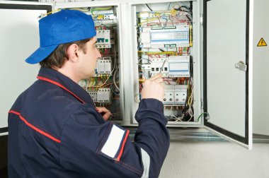 Electrician at work clipart