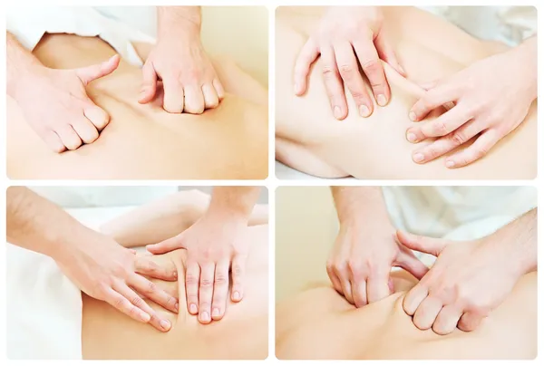 Massage techniek samenstelling — Stockfoto