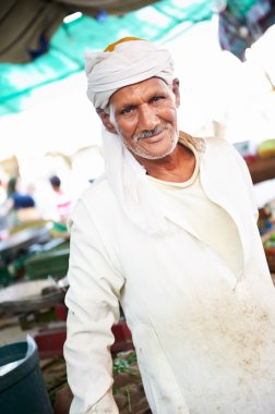 Arab old man at egyptian meet shop clipart