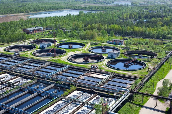 Water recycling on sewage treatment station — Stock Photo, Image
