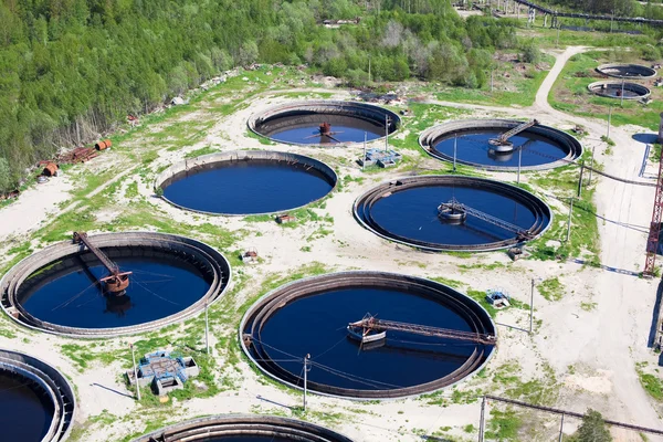 Water recycling on sewage treatment station — Stock Photo, Image