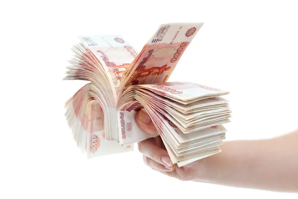 Bundle of money in the hands — Stock Photo, Image