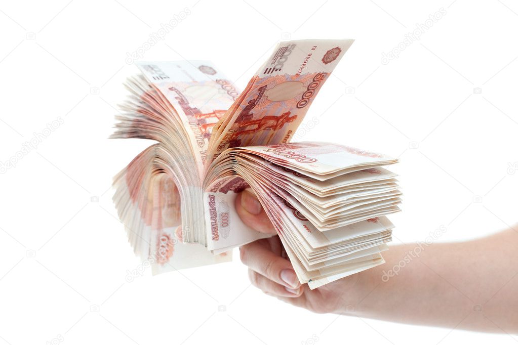 Bundle of money in the hands