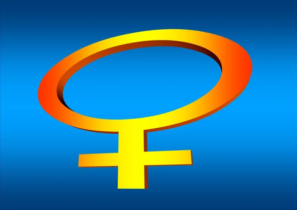 Kvinnliga enkel symbol — Stockfoto