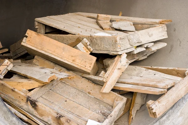 stock image Old broken wooden boxes