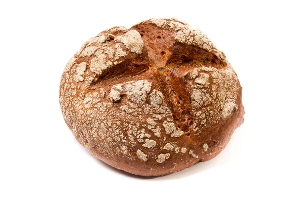 Castanho escuro grosseiro moagem pão redondo — Fotografia de Stock