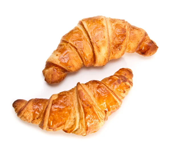 Két francia croissant — Stock Fotó