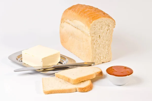 Натюрморт с хлебом — стоковое фото