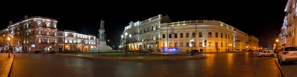 Noc panorama ekaterininskaya kwadrat. — Zdjęcie stockowe