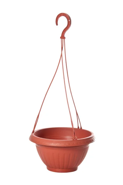 Suspended plastic flowerpot for plants — Stock Photo, Image