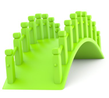 Green bridge clipart