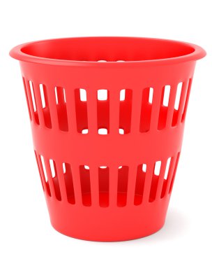 Red trash can clipart