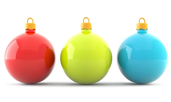 Färg julgranskulor — Stockfoto