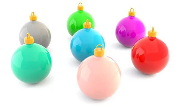 Color christmas baubles — Stock Photo, Image