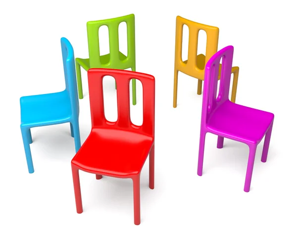 Cadeiras de cor — Fotografia de Stock