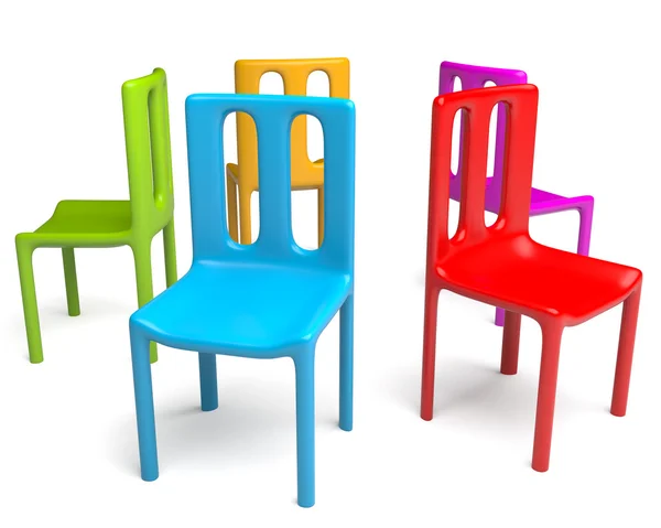 Χρώμα καρέκλες — Φωτογραφία Αρχείου