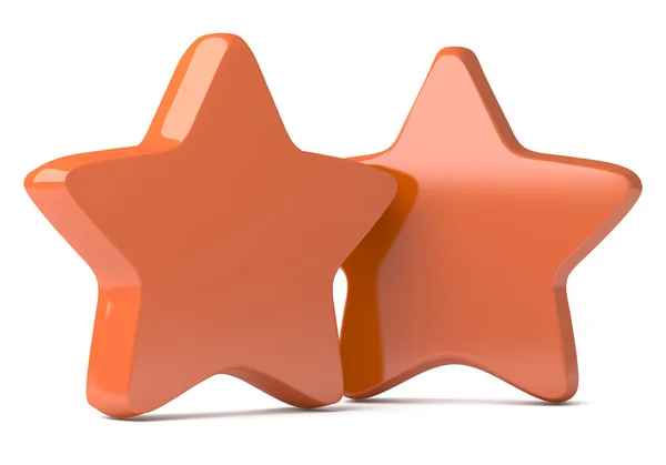 Duas estrelas de chocolate — Fotografia de Stock