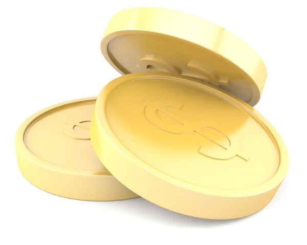 stock image Gold coins with dollar sign