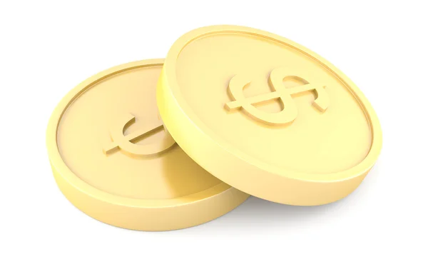 stock image Gold coins with dollar sign