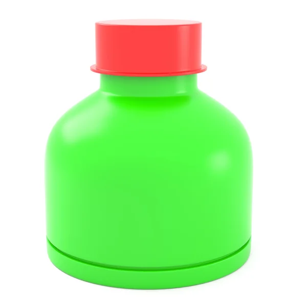 Frasco de plástico verde — Fotografia de Stock