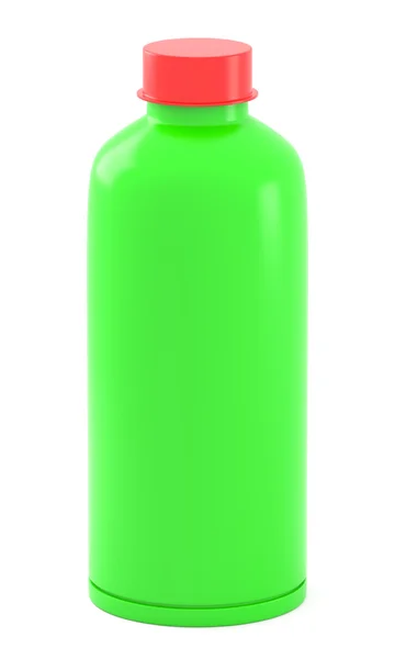 Bottiglia di plastica verde — Foto Stock