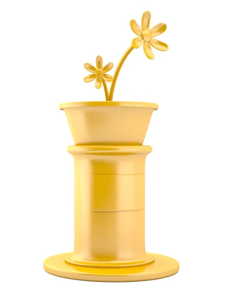 Flores de oro en el pedestal — Foto de Stock