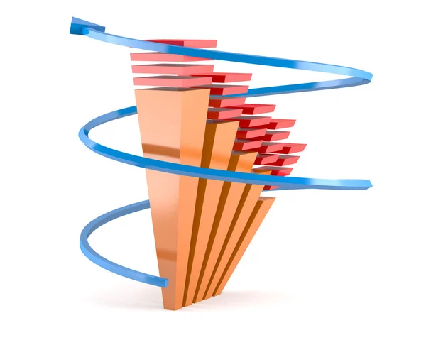 Abstract graph with growing up arrow — Stock Photo, Image