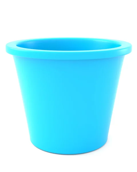 Pot de fleurs bleu — Photo