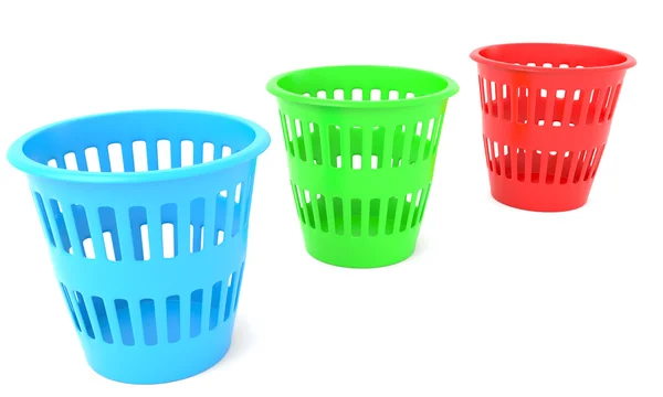 Color trash cans — Stock Photo, Image