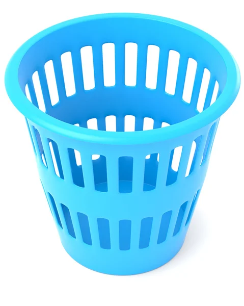 Blue trash can — Stock Photo, Image