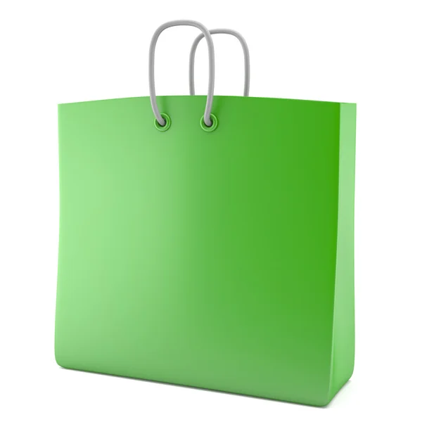 Gröna shopping väska — Stockfoto