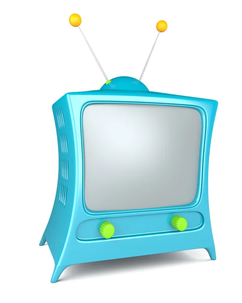 Telewizor w stylu kreskówek — Zdjęcie stockowe
