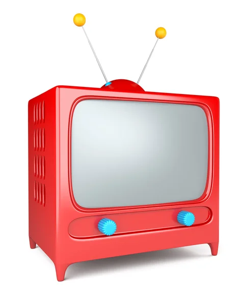 Telewizor w stylu kreskówek — Zdjęcie stockowe
