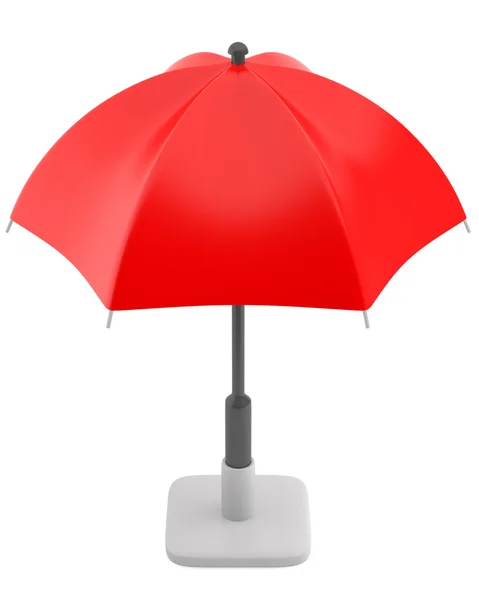 Červený deštník — Stock fotografie