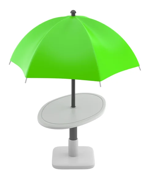 Зонтик со столом — стоковое фото