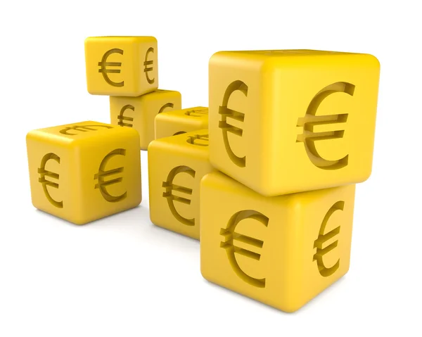Küpleri ile euro simgesi — Stok fotoğraf