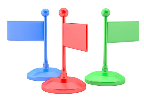 Three color flags — Stock Photo, Image