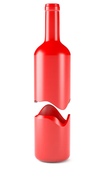 Botella de vino rota —  Fotos de Stock
